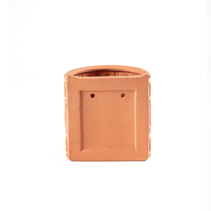 Seletti Magna Graecia Terracotta Wall Vase Greche, flat back with two hanging holes