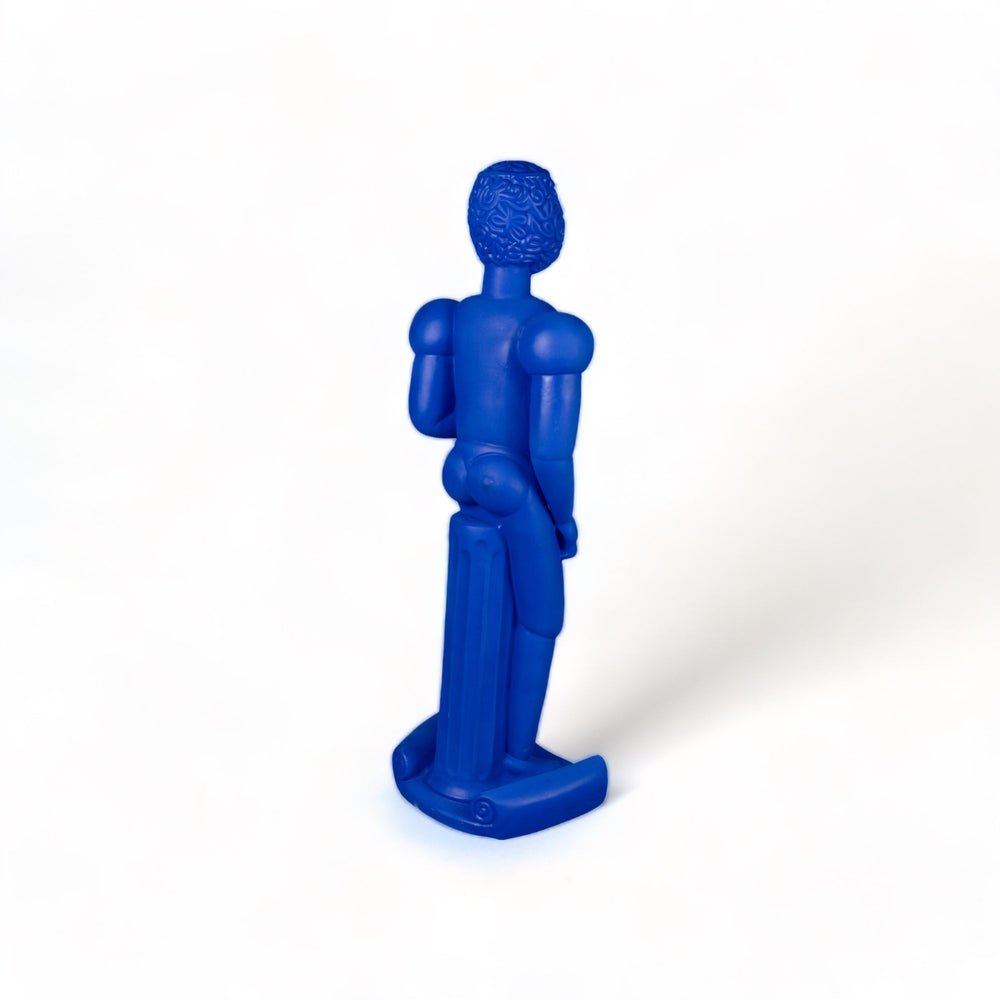 Seletti Magna Graecia Terracotta Bronzo Statue Blue, three-quarter view of the standing blue figure