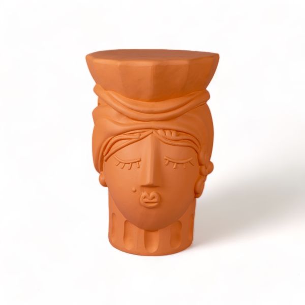 Seletti Magna Graecia Terracotta Stool Woman, terracotta stool shaped as a woman&
