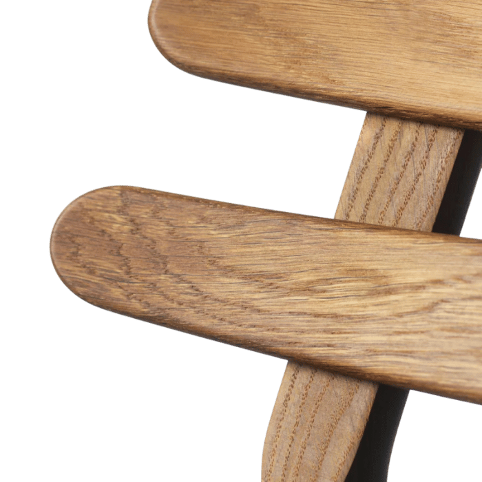 FDB Møbler J48 Chair, Smoked Oak/Black Leather
