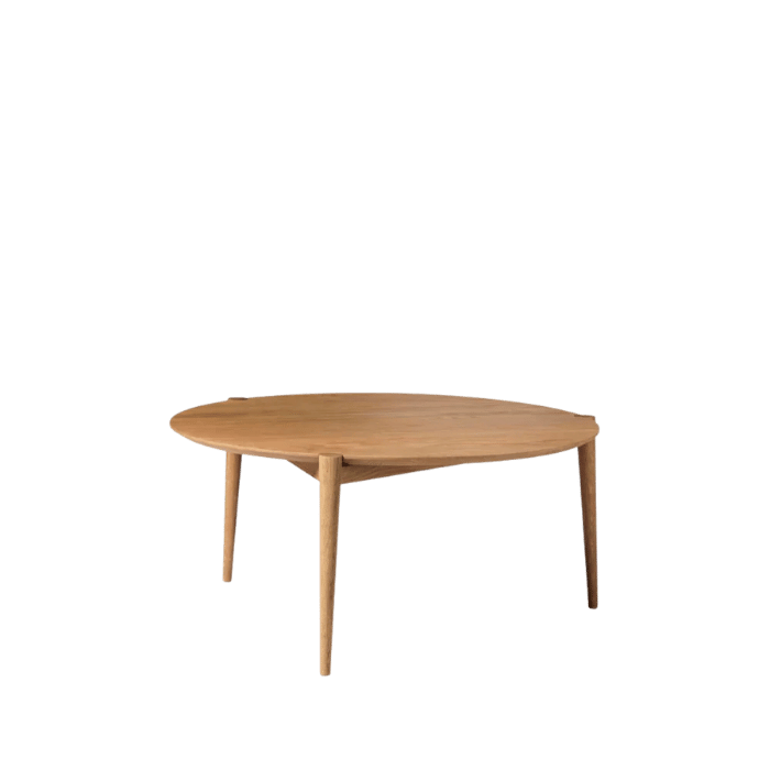FDB Møbler D102 Søs Coffee Table, Solid Nature Oiled Oak 85 Ø
