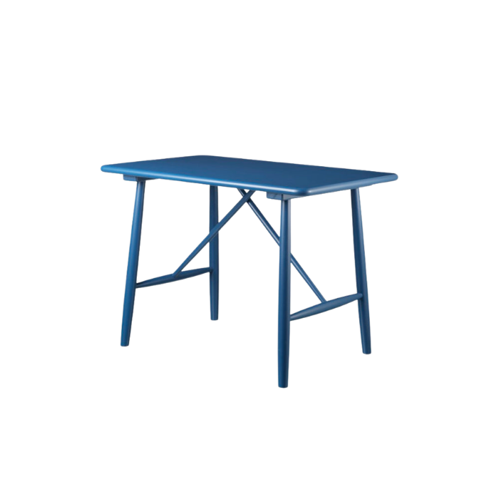 FDB Møbler P10 Children’s Table, Solid Blue Painted Beech