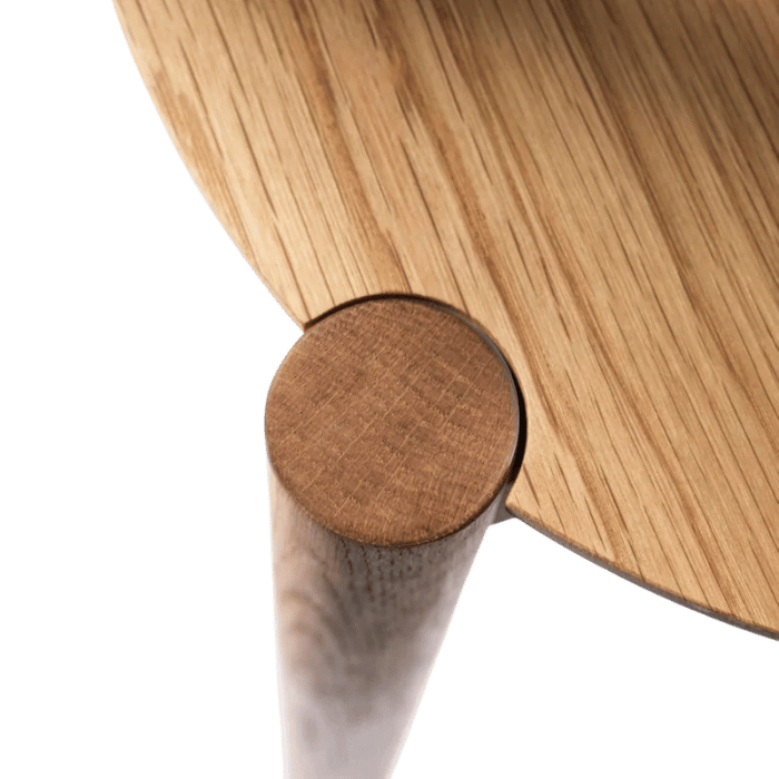 FDB Møbler D102 Søs Coffee Table, Solid Nature Oiled Oak 70 Ø