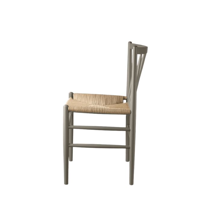 FDB Møbler J80 Chair, Moss Grey Painted Beech