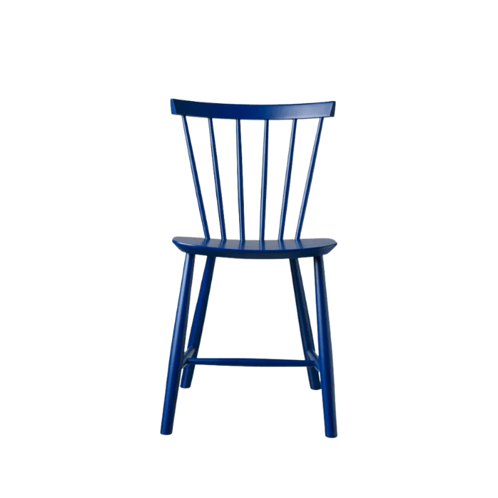 FDB Møbler J46 Dining Chair, Dark Blue Painted Beech