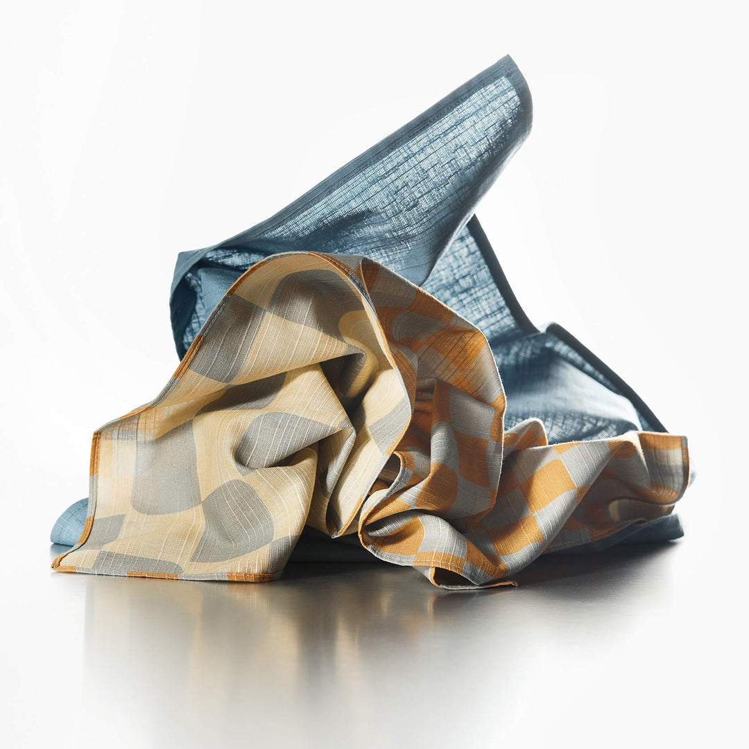 Dinner Napkins Double Sided Checker - Quiet Season