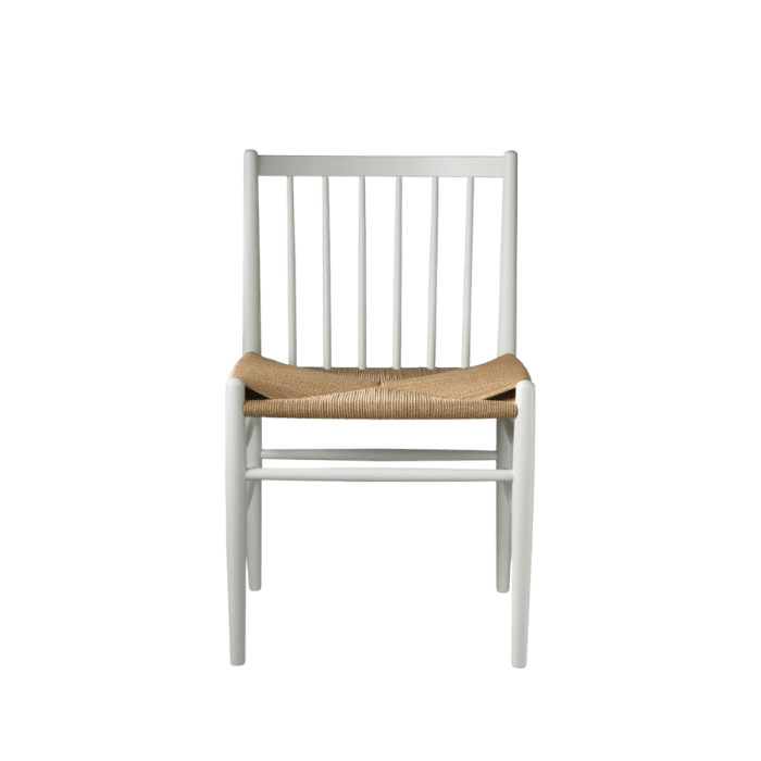 FDB Møbler J80 Chair, Pure White Painted Beech