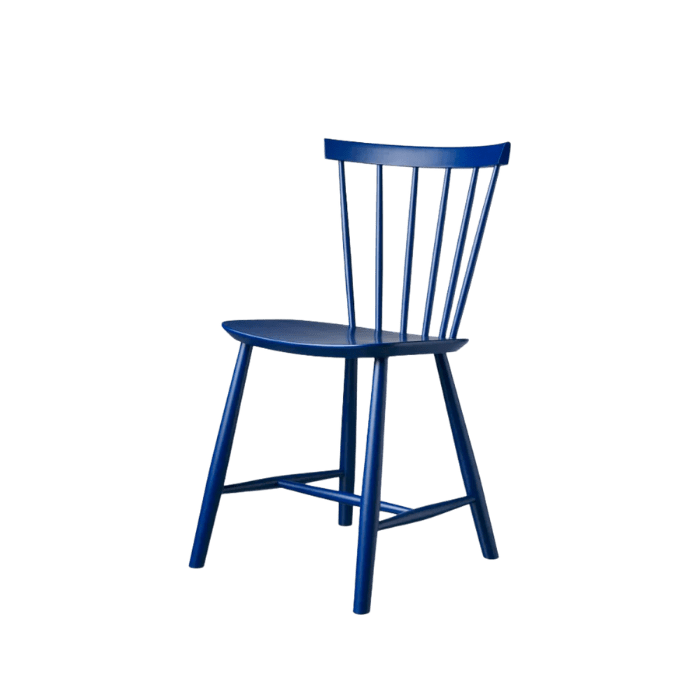 FDB Møbler J46 Dining Chair, Dark Blue Painted Beech