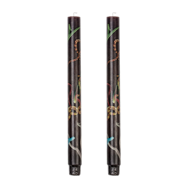 TOILETPAPER Set of 2 Stem Candles SNAKES BLACK