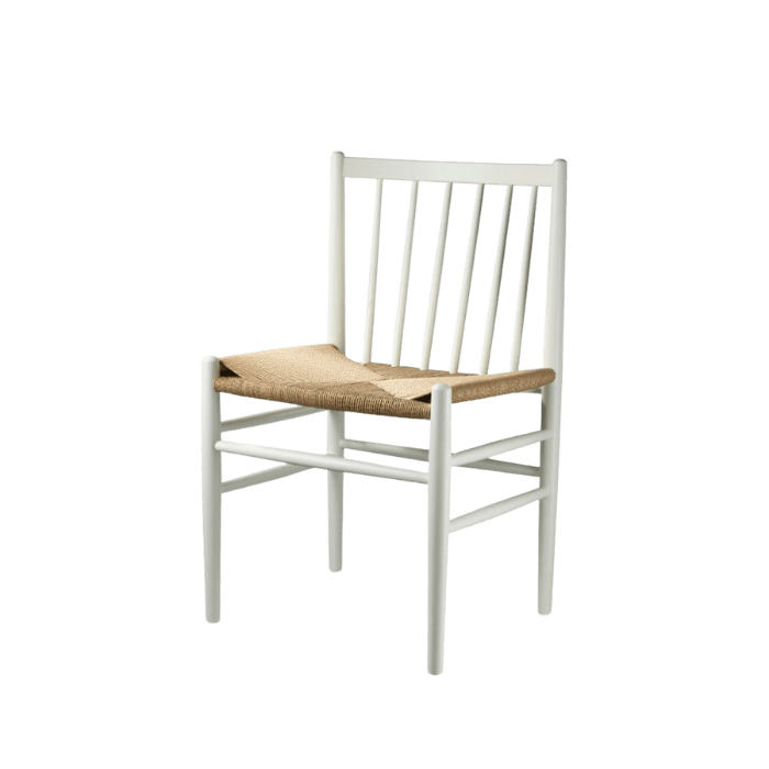 FDB Møbler J80 Chair, Pure White Painted Beech