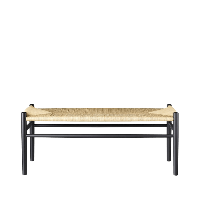 FDB Møbler J83B Bench, Jet Black Painted Beech
