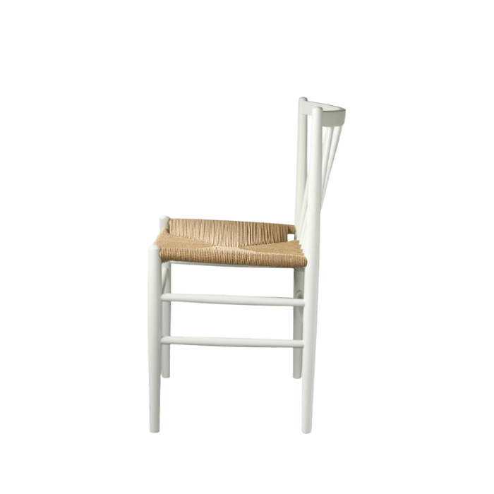 FDB Møbler J80 Chair, Pure White Painted Beech