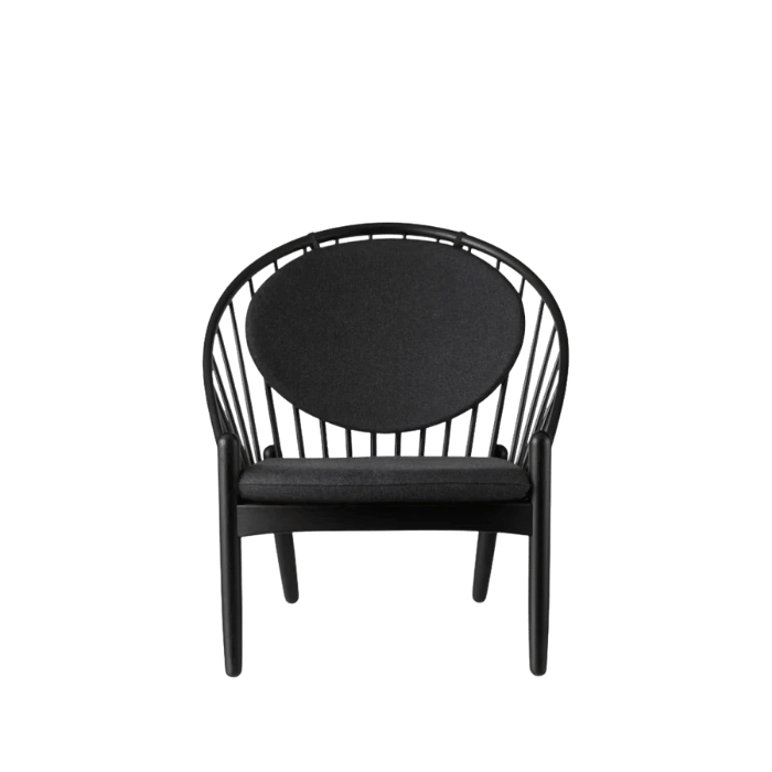 FDB Møbler J166 Jørna Chair, Jet Black Oak/Dark Grey