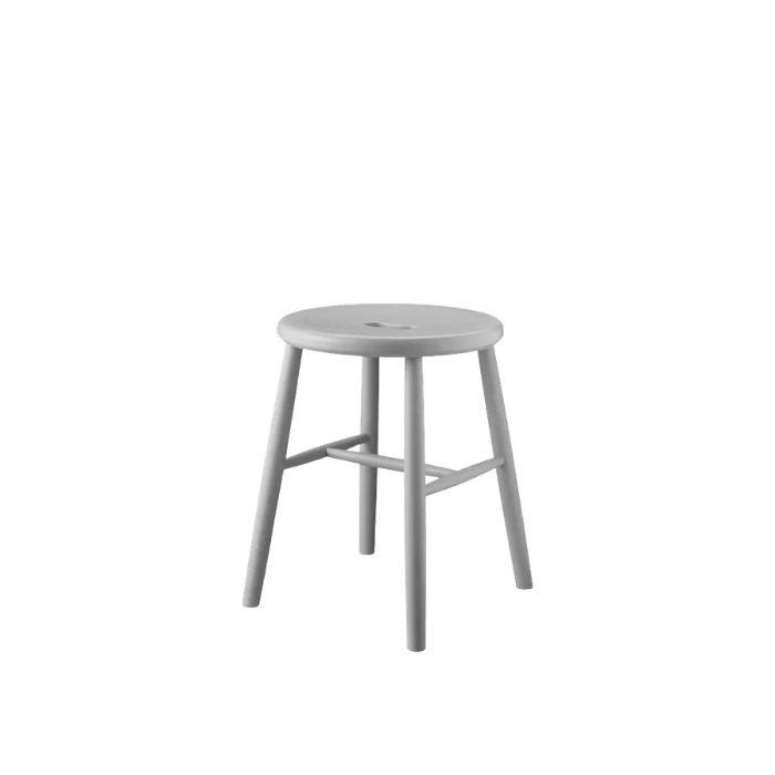 FDB Møbler J27 Stool, Pebble Grey Painted Beech