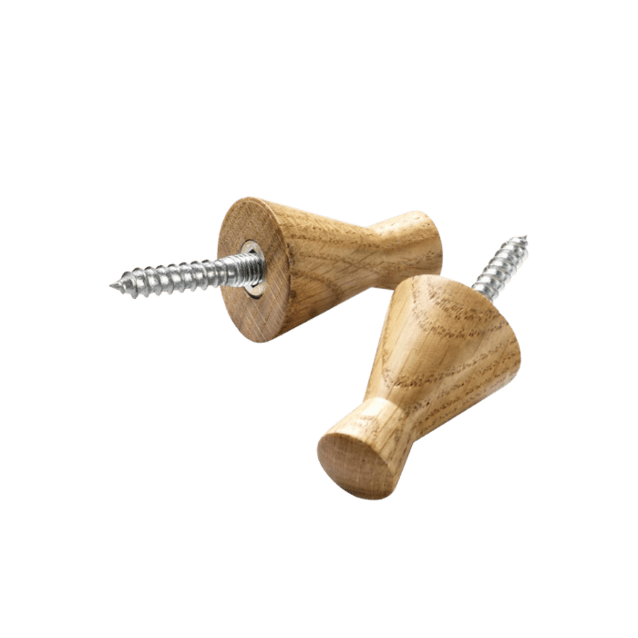 FDB Møbler Q3 Allé Coat Hooks, Nature Lacquered Oak, 3 Hooks