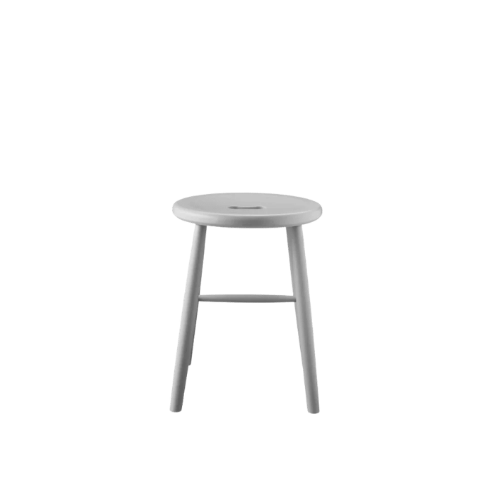 FDB Møbler J27 Stool, Pebble Grey Painted Beech