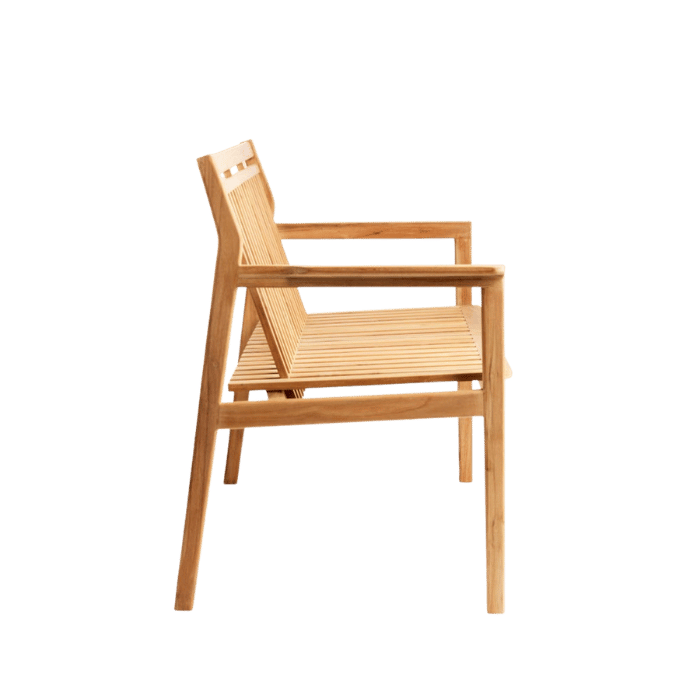 FDB Møbler M12 Sammen 2 Pers. Garden Bench With Backrest, Solid Nature Oiled Teak