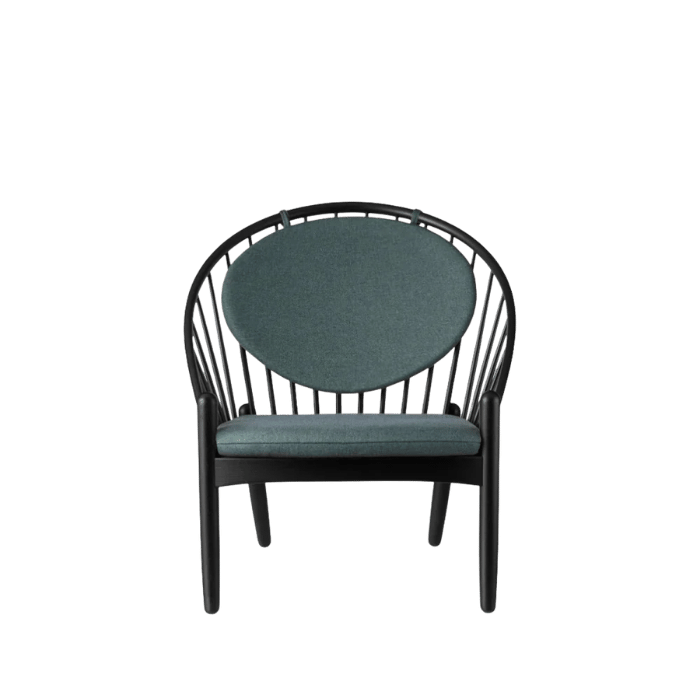 FDB Møbler J166 Jørna Chair, Jet Black Oak/Green