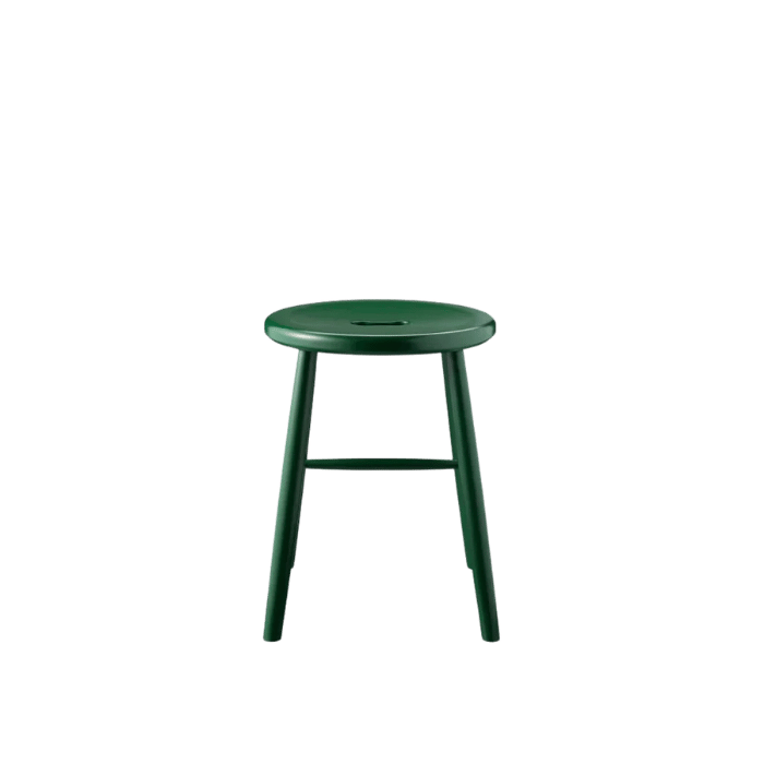 FDB Møbler J27 Stool, Emerald Green Painted Beech
