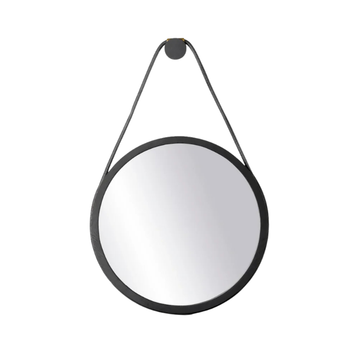 FDB Møbler I3 Mossø Mirror, Black Painted Oak Ø40