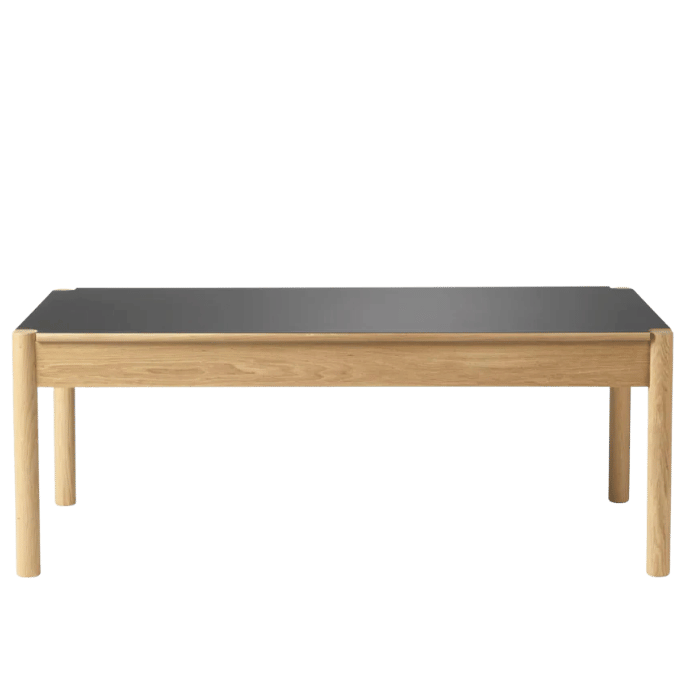 FDB Møbler C44 Coffee Table, Nature Lacquered Oak/Beige