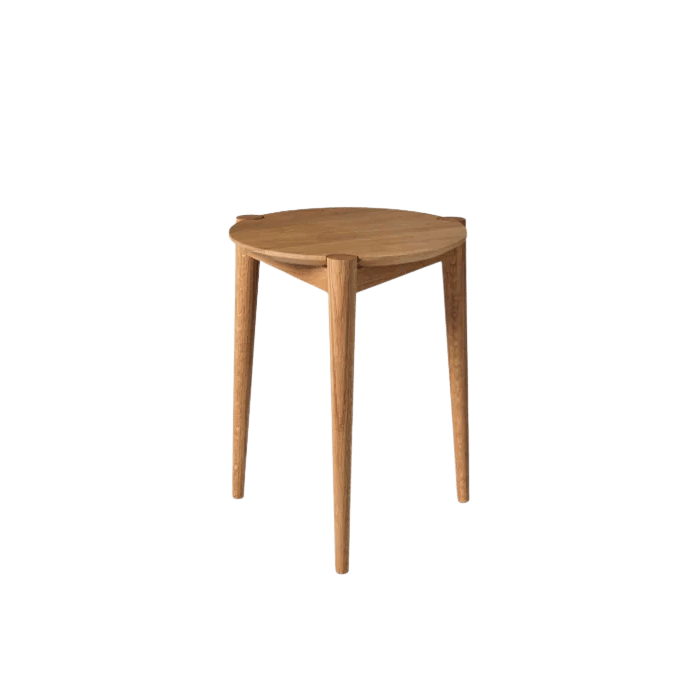 FDB Møbler J160 Søs Stool, Solid Nature Oiled Oak