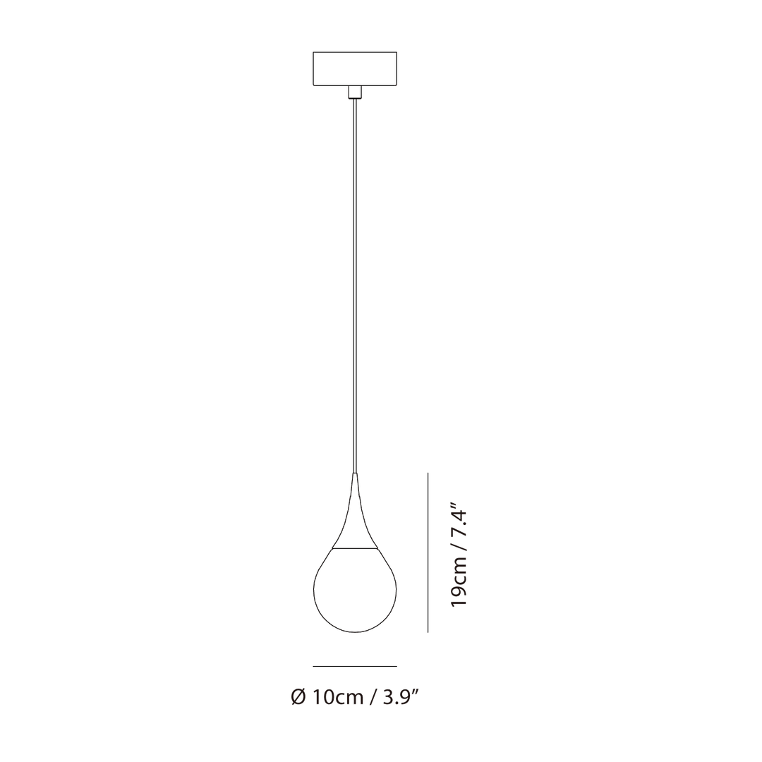 Paopao Pendant P1 by Seed Design, dimension drawing