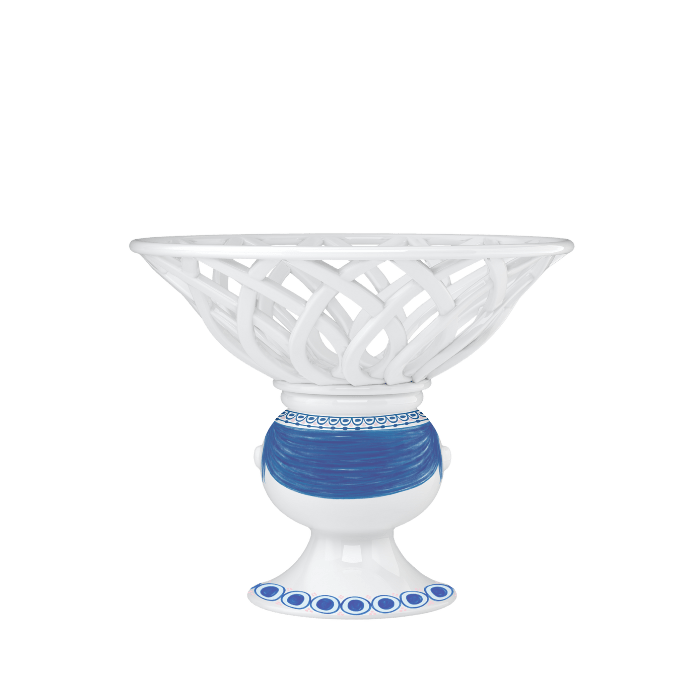 Bjørn Wiinblad Dora Fruit Bowl, Blue, Ø: 9.8"