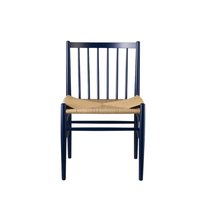 FDB Møbler J80 Chair, Steel Blue Painted Beech