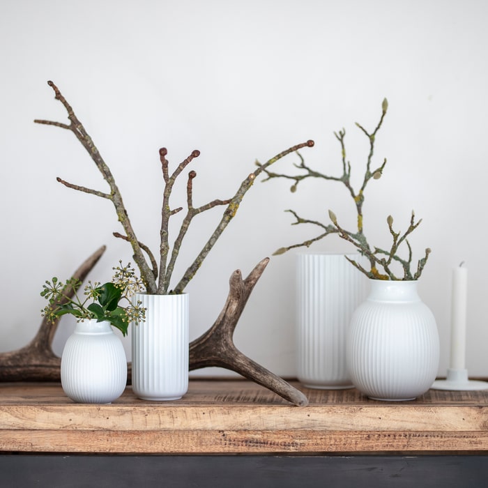 Lyngby Porcelæn Vase, White