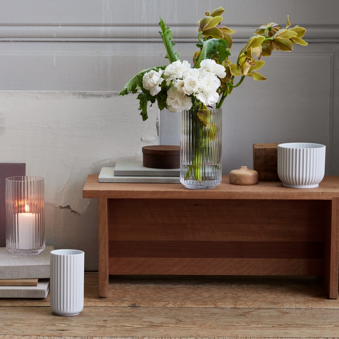 Lyngby Porcelæn Vase, Clear