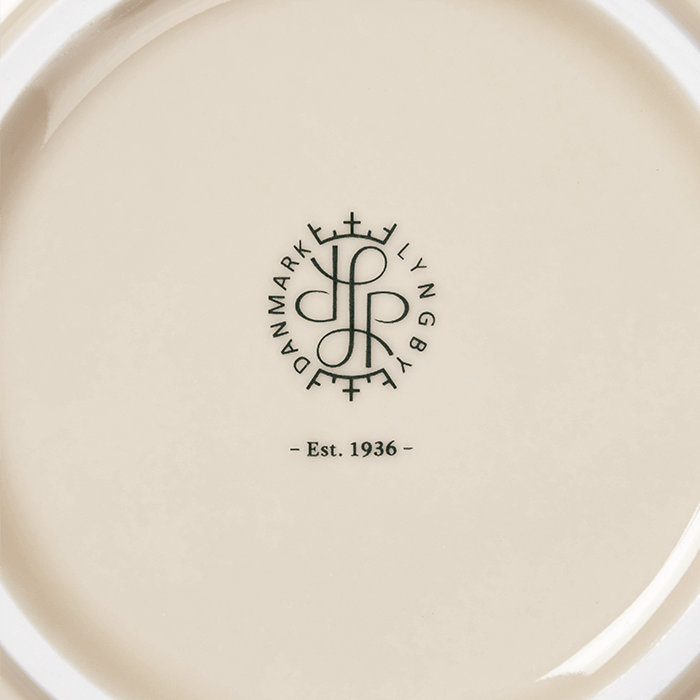 Lyngby Porcelæn Rhombe Earth Bowl, Marble, Ø: 8.7"