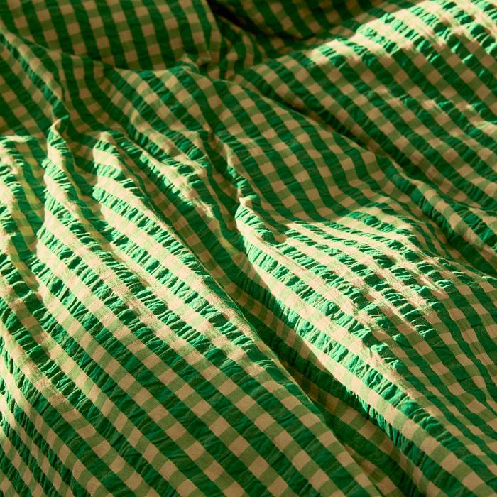 JUNA Bæk&amp;Bølge Duvet Cover Set, Green/Sand