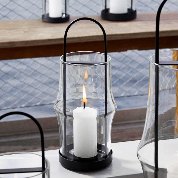 Holmegaard Arc Lantern, Clear, H: 10"