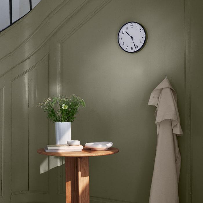 Arne Jacobsen Station Wall Clock, White/Black, Medium, Ø: 8.3"