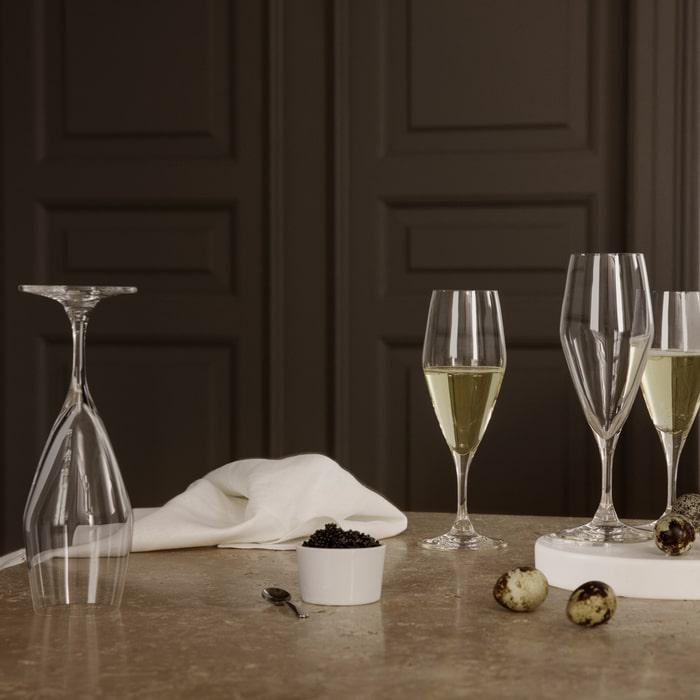 Holmegaard Perfection Champagne Glass, Clear, 7.8 Oz, 6 Pcs.