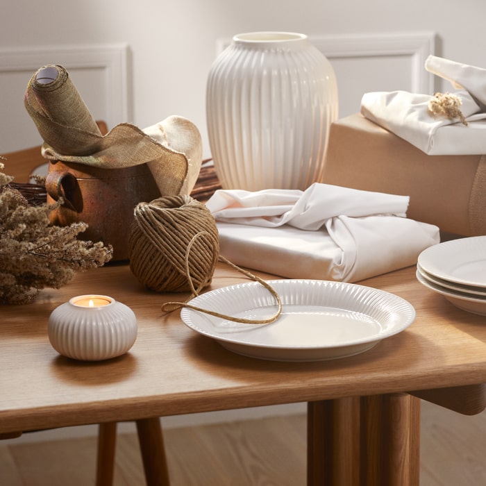 Kähler Hammershøi Vase, White, H: 10"