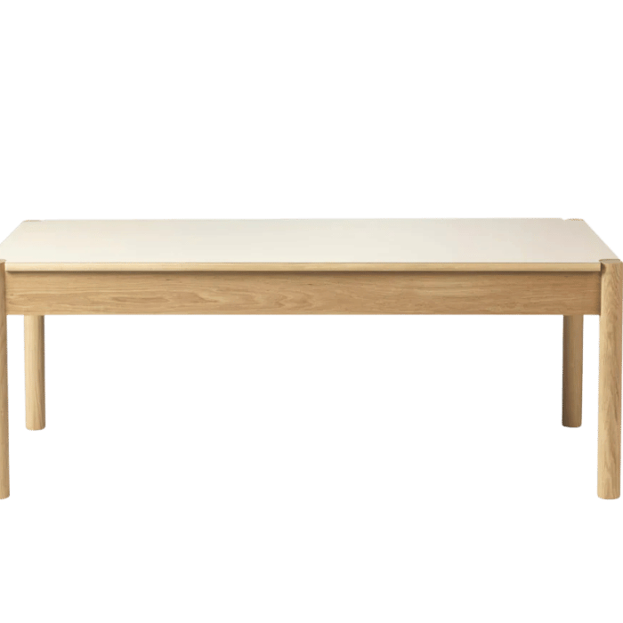 FDB Møbler C44 Coffee Table, Nature Lacquered Oak/Beige