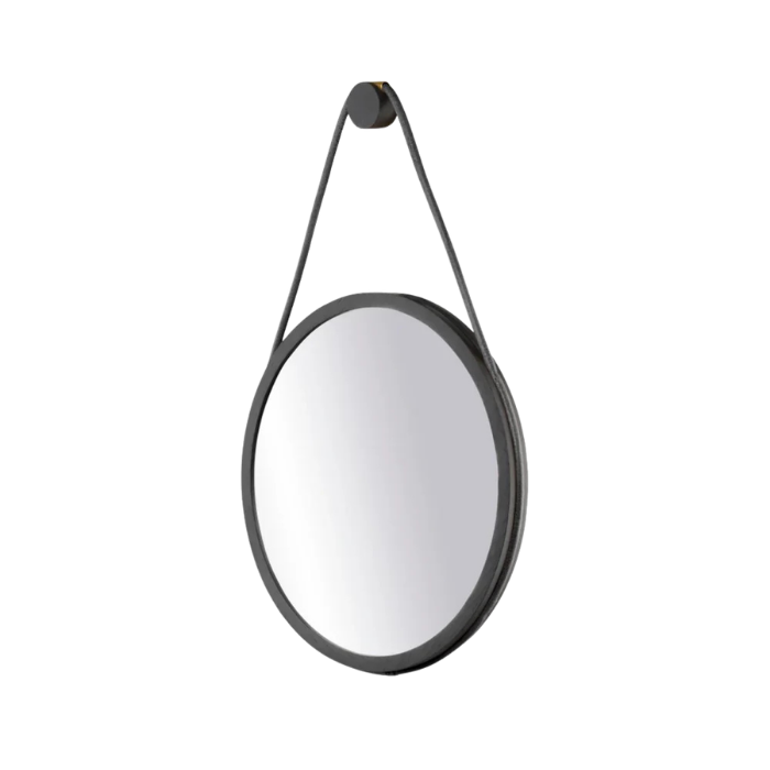 FDB Møbler I3 Mossø Mirror, Black Painted Oak Ø40