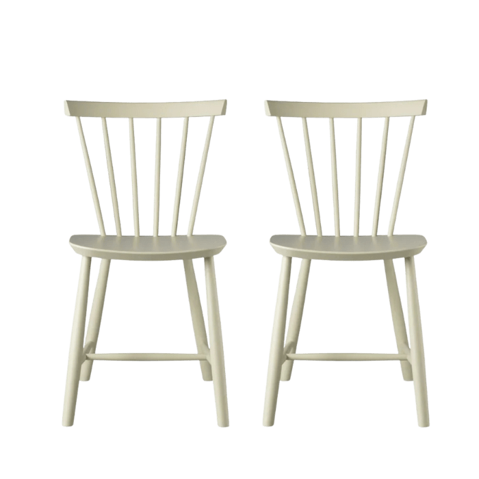 FDB Møbler J46 Dining Chair, Roots Painted Beech, 2 pcs.