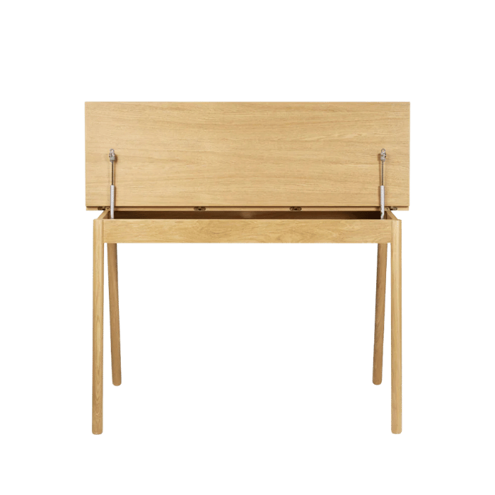 FDB Møbler C68 Nørrebro Desk, Nature Lacquered Oak/Nero Linoleum
