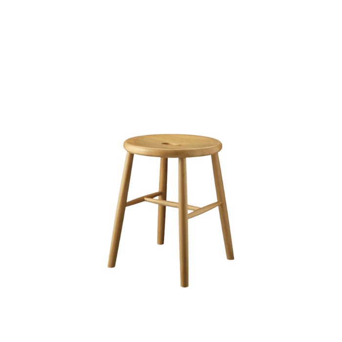 FDB Møbler J27 Stool, Nature Lacquered Beech