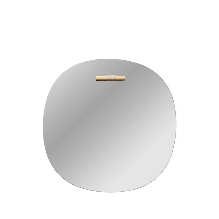 FDB Møbler I4 Birksø Mirror, Nature Lacquered Oak Ø70