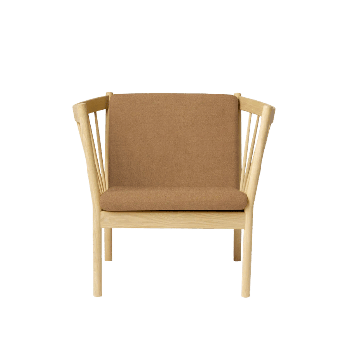 FDB Møbler J146 Armchair, Nature Lacquered Oak/Brown