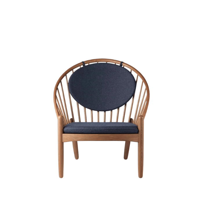 FDB Møbler J166 Jørna Chair, Smoked Oiled Oak/Dark Blue