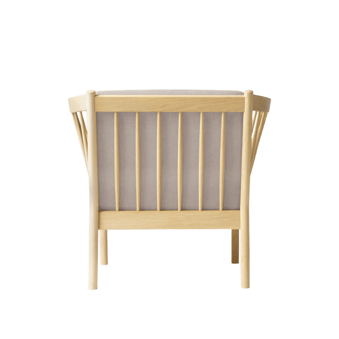 FDB Møbler J146 Armchair, Nature Lacquered Oak/Light Grey