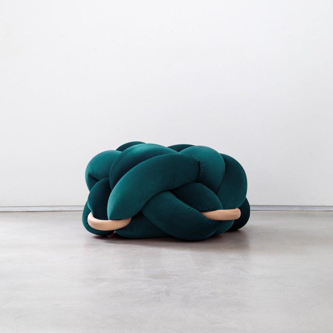 Knot Ottoman Petrol Large