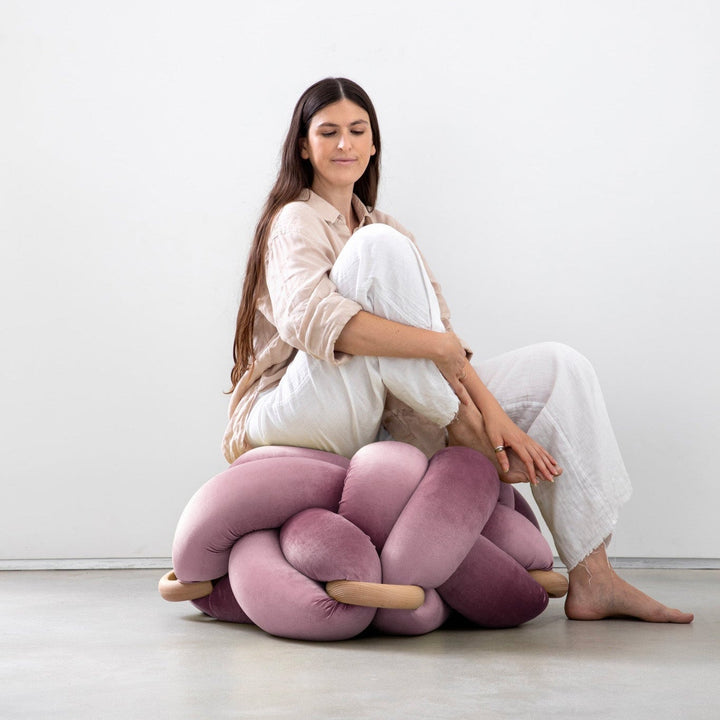 Knot Ottoman Mauve Large