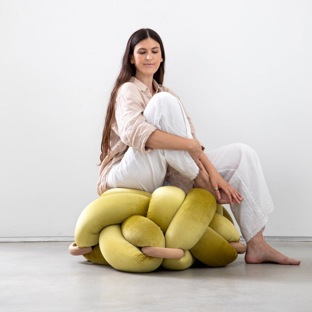 Knot Ottoman Citron Large