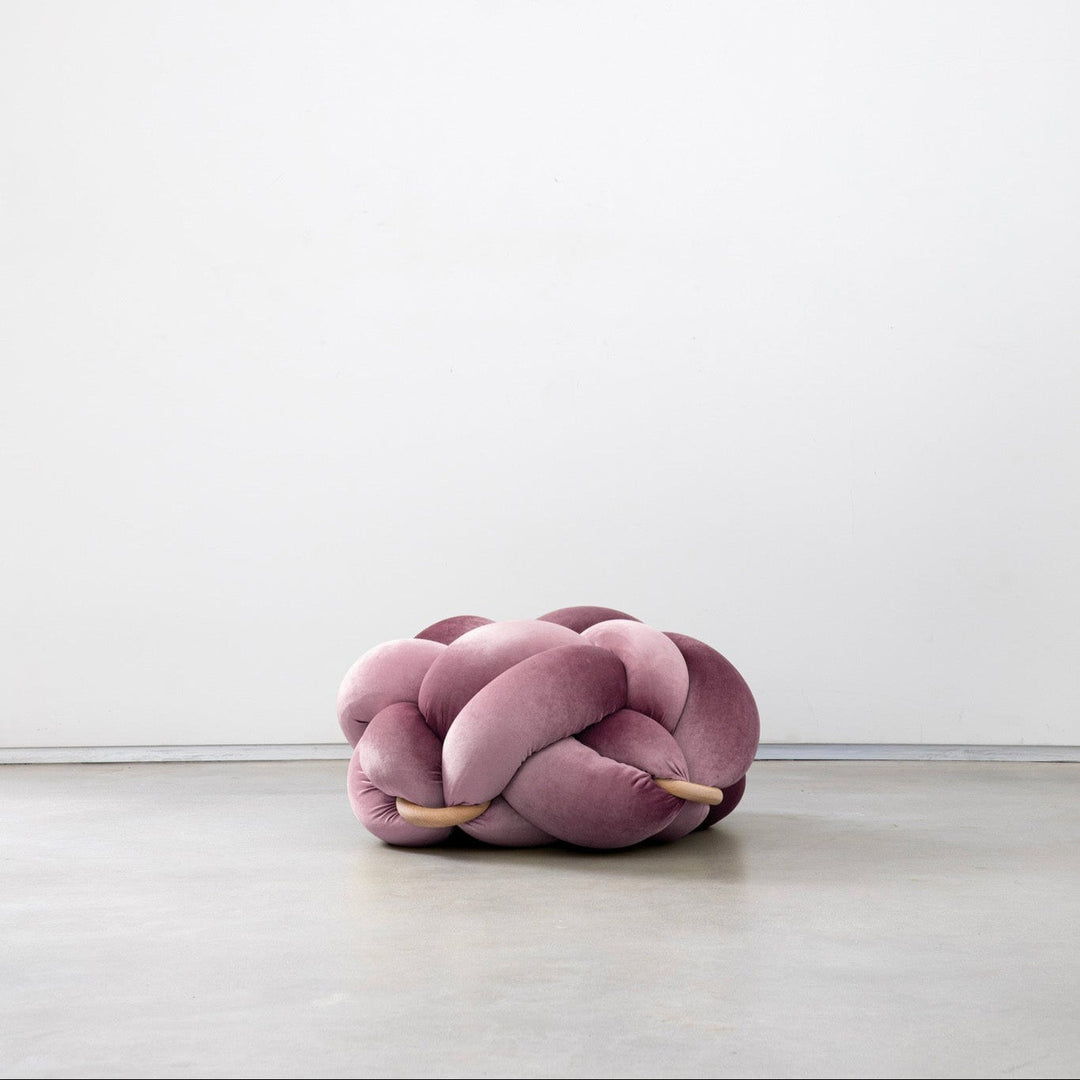 Knot Ottoman Mauve Medium